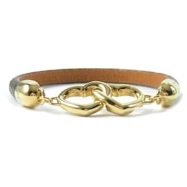 Louis Vuitton-Louis Vuitton M6758 Leather Bracelet Brown-Brown