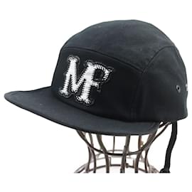 Moncler-Moncler Genius Baseball Hat with Leather Logo-Black