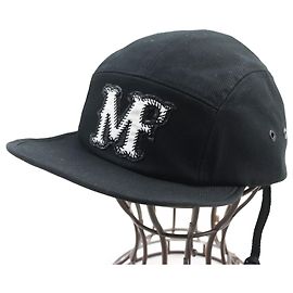 Boné de beisebol Moncler Genius com logo de couro Preto