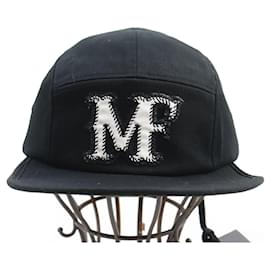 Moncler-Moncler Genius Baseball Hat with Leather Logo-Black