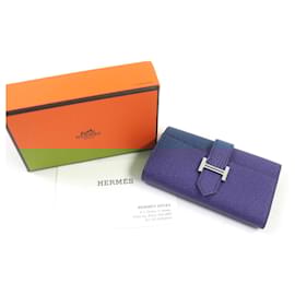 Hermès-Hermes Chevre Leather Key Holder-Blue