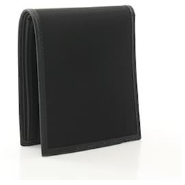 Prada-Prada Nylon Saffiano Leather Bifold Wallet Black-Black