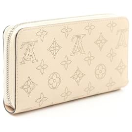 Louis Vuitton-Louis Vuitton Mahina Zippy Wallet Beige-Brown,Beige