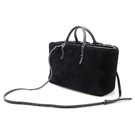 Balenciaga-Sac tote 2WAY en cuir shearling Balenciaga-Noir