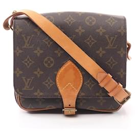 Louis Vuitton-Louis Vuitton Monogram Cartouchiere MM Shoulder Bag-Brown