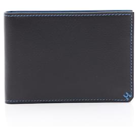 Hermès-Hermes Evercolor H-Serial Card Case Black/Blue-Black