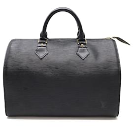 Louis Vuitton-Louis Vuitton Epi Speedy 30 Handbag-Black