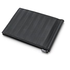 Yves Saint Laurent-Yves Saint Laurent Stripe Bifold Wallet-Black