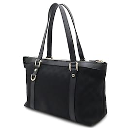 Gucci-Gucci GG Canvas Abby Shoulder Tote Bag-Black