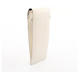 Céline-Celine Leather Shoulder Bag White-White