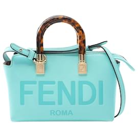 Fendi-Sac à main en cuir Fendi Mini By The Way-Bleu
