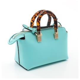 Fendi-Fendi Mini By The Way Leather Handbag-Blue