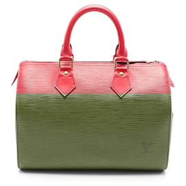 Louis Vuitton-Louis Vuitton Speedy 25 Epi Red Leather Handbag-Red