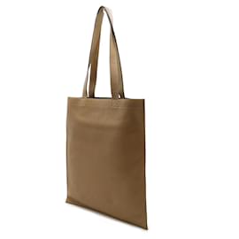 Fendi-Fendi Leather Print Tote Bag-Brown