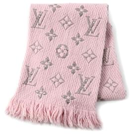 Louis Vuitton-Louis Vuitton Logo Mania Shine Scarf M70466-Pink