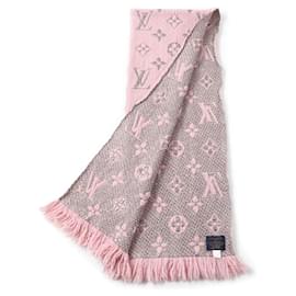Louis Vuitton-Louis Vuitton Logo Mania Shine Scarf M70466-Pink