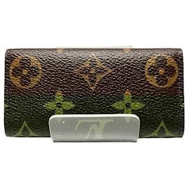 Louis Vuitton-Étui à clés Monogram Louis Vuitton-Marron