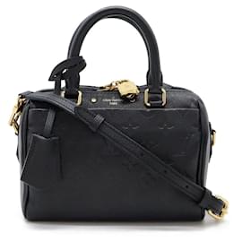 Louis Vuitton-Louis Vuitton Monogram Empreinte Speedy Bandouliere 20 Handbag-Black