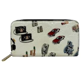 Louis Vuitton-Louis Vuitton Vernis Zippy Wallet-White