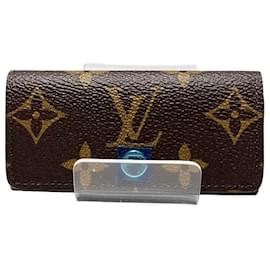Louis Vuitton-Étui à clés Monogram Louis Vuitton-Marron