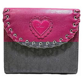 Dior-Dior Trotter Heart Bifold Wallet-Pink
