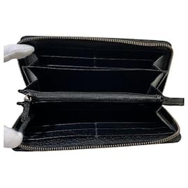 Gucci-Gucci Leather Animalier Long Wallet-Black