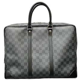 Louis Vuitton-Louis Vuitton Damier Graphite Document Bag-Black