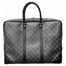 Louis Vuitton-Louis Vuitton Damier Graphite Document Bag-Black