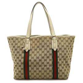 Gucci-Gucci GG Canvas Tote Bag-Brown,Beige