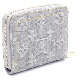 Louis Vuitton-Louis Vuitton Denim Zippy Coin Purse Monogram-Grey