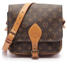 Louis Vuitton-Louis Vuitton Monogram Cartouchiere MM Shoulder Bag-Brown