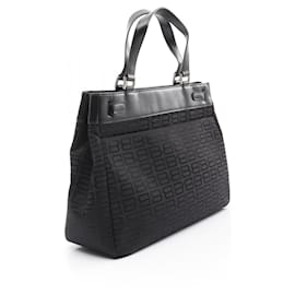 Balenciaga-Sac tote BB en toile et cuir Balenciaga-Noir