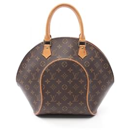 Louis Vuitton-Louis Vuitton Ellipse MM Handbag PVC Canvas Leather-Brown