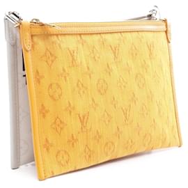 Louis Vuitton-Louis Vuitton Monogram Denim Flat Messenger Bag-Grey