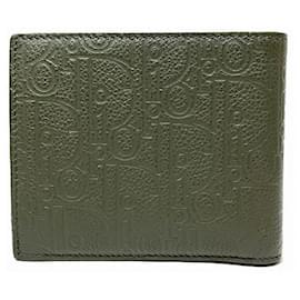 Dior-Dior Gravity Leather Bifold Wallet-Green