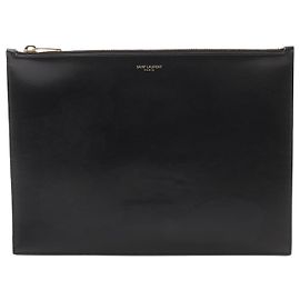 Pochette en cuir Yves Saint Laurent Noir