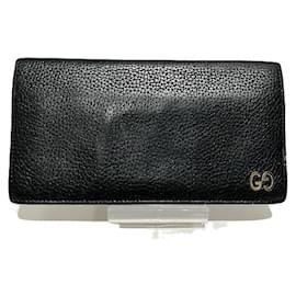 Gucci-Gucci Leather Bifold Long Wallet-Black