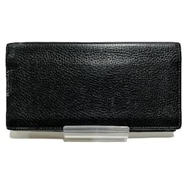 Gucci-Gucci Leather Bifold Long Wallet-Black