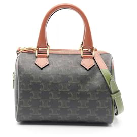 Céline-Celine Small Boston Handbag PVC Leather-Black