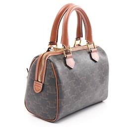 Céline-Celine Small Boston Handbag PVC Leather-Black