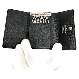 Louis Vuitton-Porte-clés en cuir Damier Louis Vuitton-Gris