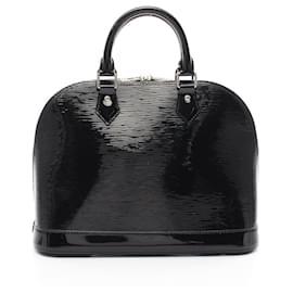 Louis Vuitton-Louis Vuitton Alma PM Leather Handbag-Black