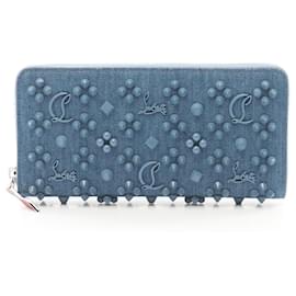 Christian Louboutin-Christian Louboutin Denim PANETTONE Wallet-Blue
