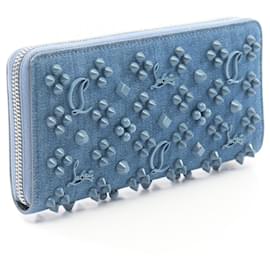 Christian Louboutin-Christian Louboutin Denim PANETTONE Wallet-Blue