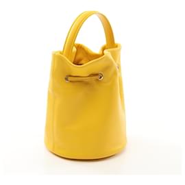 Balenciaga-Sac seau en cuir Balenciaga Everyday XS-Jaune