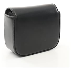 Céline-Celine Mini Claude Triomphe Leather Shoulder Bag-Black