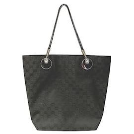 Gucci-Gucci GG Canvas Tote Bag-Black
