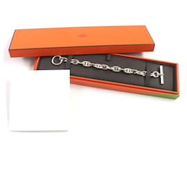 Hermès-Hermes Chene Dunkle Bracelet-Silvery,Metallic