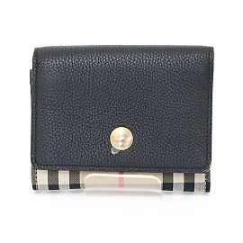 Burberry Tri-Fold Wallet Black Beige