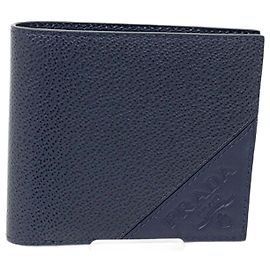Prada Navy Saffiano Leather Bi-Fold Wallet Navy blue